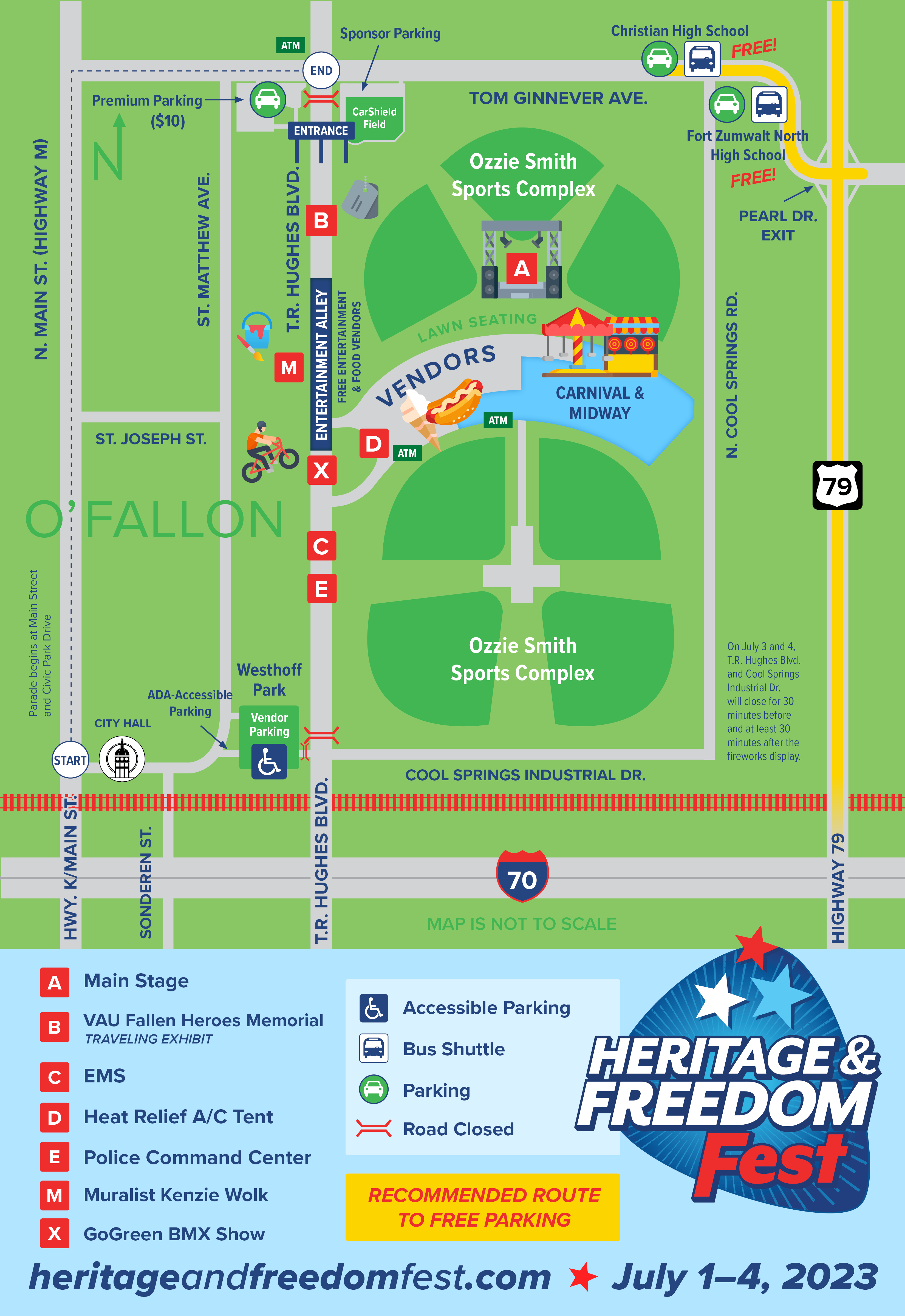 Festival Map O'Fallon's Heritage & Freedom Fest